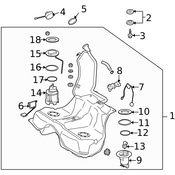 Mercedes Fuel Pump and Sender Assembly - Genuine Mercedes 2214708294