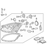 Mercedes Headlight - Genuine Mercedes 2218205939