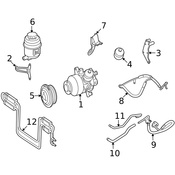 Mercedes Power Steering Return Hose - Genuine Mercedes 2219970852