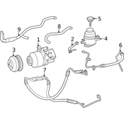 Mercedes Power Steering Pressure Hose - Genuine Mercedes 2304666581