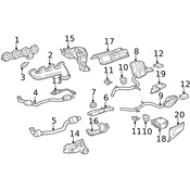 Mercedes Exhaust Muffler - Genuine Mercedes 2304902121