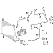 Mercedes A/C Condenser - Genuine Mercedes 2305001304