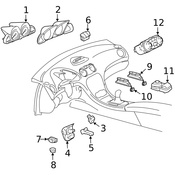 Mercedes Headlight Switch - Genuine Mercedes 2305450804