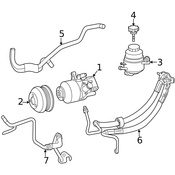Mercedes Power Steering Return Hose - Genuine Mercedes 2309975282