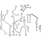 Mercedes Engine Coolant Recovery Tank Hose   - Genuine Mercedes 2315010525