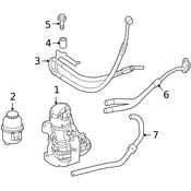Mercedes Power Steering Return Hose - Genuine Mercedes 2514601124