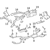 Mercedes Exhaust Crossover Pipe - Genuine Mercedes 2514904801
