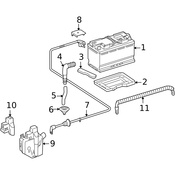 Mercedes Battery Cable  - Genuine Mercedes 2515400130