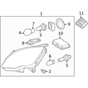 Mercedes Headlight Assembly - Genuine Mercedes 2518206061