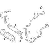 Mercedes Engine Oil Cooler Line - Genuine Mercedes 2751805430