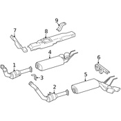Mercedes Exhaust Muffler - Genuine Mercedes 4634905221