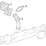 Mercedes EGR Tube - Genuine Mercedes 6041420064