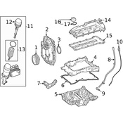 Mercedes Engine Oil Pan - Genuine Mercedes 6510140200
