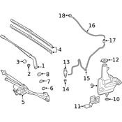 Mercedes Wiper Arm - Genuine Mercedes 910820560064