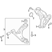 Volvo Suspension Knuckle Bolt - Genuine Volvo 30746632