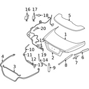 Volvo Convertible Top Stowage Compartment Drain Hose - Genuine Volvo 1385278