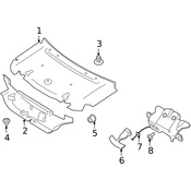 Volvo Deck Lid Trim Clip - Genuine Volvo 1385344