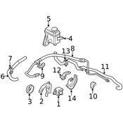 Volvo Power Steering Pressure Hose Spacer - Genuine Volvo 30616622