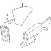 Volvo Quarter Panel Glass Clip - Genuine Volvo 30633369