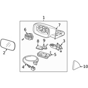 Volvo Door Mirror - Genuine Volvo 30634649