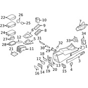 Volvo Console Lid - Genuine Volvo 30643604