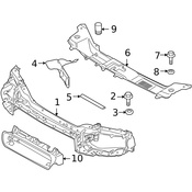Volvo Radiator Support Bracket - Genuine Volvo 30647265