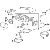 Volvo Door Mirror Trim Ring - Genuine Volvo 30649921