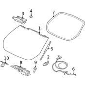 Volvo Liftgate Glass Hinge - Genuine Volvo 30657228