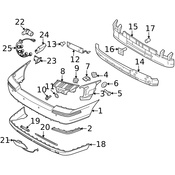 Volvo Spoiler Clip - Genuine Volvo 30678489