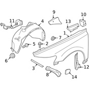 Volvo Fender Splash Shield - Genuine Volvo 30744112