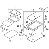 Volvo Sunroof Seal - Genuine Volvo 30747167