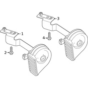 Volvo OE Replacement Horn - Genuine Volvo 30747615
