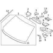 Volvo Windshield Molding - Genuine Volvo 30753552
