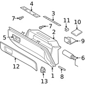 Volvo Glove Box Door Cover - Genuine Volvo 30755073