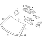 Volvo Interior Rear View Mirror - Genuine Volvo 30762856