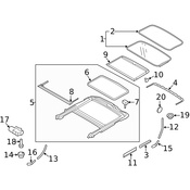 Volvo Sunroof Stopper - Genuine Volvo 30762862