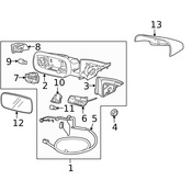 Volvo Door Mirror - Genuine Volvo 30779486
