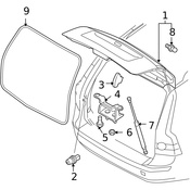 Volvo Liftgate Support Strut Holder - Genuine Volvo 30779569
