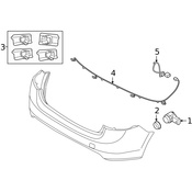 Volvo Parking Aid Sensor Connector - Genuine Volvo 30786388