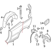 Volvo Fender Liner - Genuine Volvo 30787471