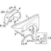 Volvo Fender Splash Shield - Genuine Volvo 31214691