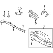Volvo Back Glass Wiper Motor Cover - Genuine Volvo 31217250