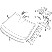 Volvo Interior Rear View Mirror Cover - Genuine Volvo 31218533
