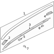 Volvo Roof Luggage Carrier Side Rail Gasket - Genuine Volvo 31253595