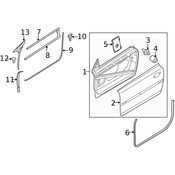 Volvo Door Belt Molding - Genuine Volvo 31256622