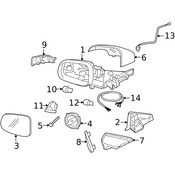 Volvo Door Mirror Housing - Genuine Volvo 31297411