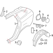 Volvo Fender Liner - Genuine Volvo 31333969