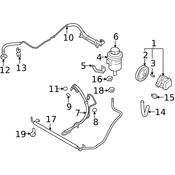 Volvo Power Steering Pump Reservoir Bracket - Genuine Volvo 31340986
