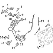 Volvo Door Latch Cable - Genuine Volvo 31349926