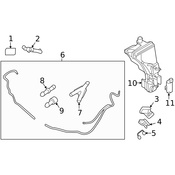 Volvo Headlight Washer Nozzle Bracket - Genuine Volvo 31353368